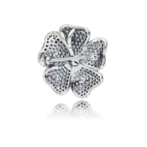 Alternative view of PANDORA Glorious Bloom Brooch Pendant, Multi-Colored Cubic Zirconia